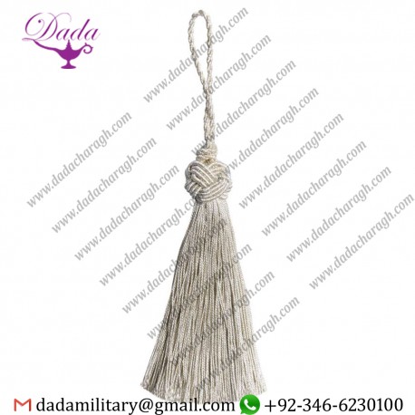 Custom Madetwisted Thread Tassel Silver