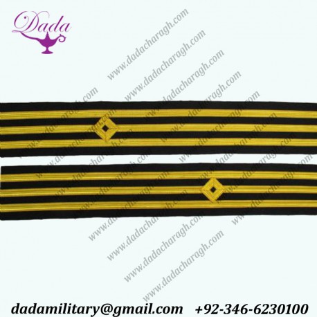 Cuff Braid Diamond Gold Wire Chief Officer Chief Mate Commander Cdr