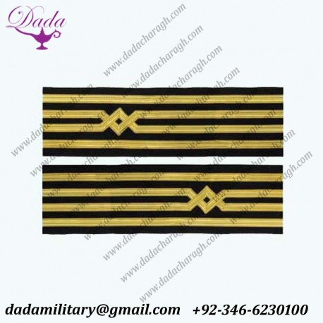 Cuff Rank Sleeve Master Uniform Cuff Braid Diamond Gold wire For Master Chief Captain