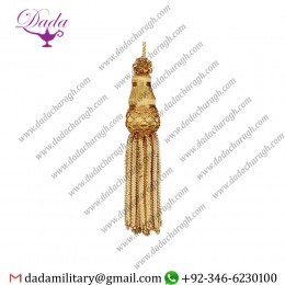 Decorative Bullion Tassel Bullion Wire Tassel Antique In Gold