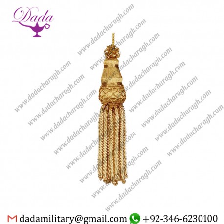 Decorative Bullion Tassel Bullion Wire Tassel Antique In Gold