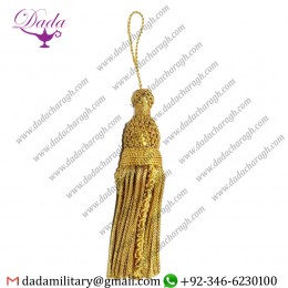 French Antique Gold Bullion Wire Tassels Decoration