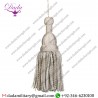 French Braided Hot Sale Silver Bullion Tassel For Uniform Silver Bullion Metallic Tassels