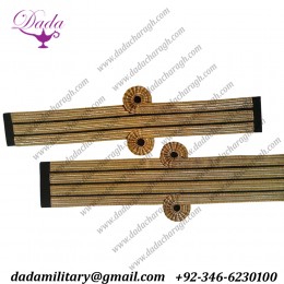 Cuff Rank Sleeve 1 Curl, Gold wire