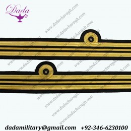 Cuff Rank Sleeve 1 Curl,Gold wire V in Curl( Lt Cde) Lieutenant Commande