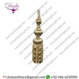 Gold And Silver Solomonic Tassel With Canutillo And Acorns