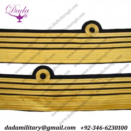 Cuff Rank Sleeve Curls on Cloth Admiral
