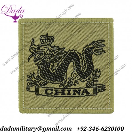Royal Artillery 40 Regt 129th Black On Sand Woven Regimental cloth arm badge