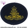 Royal Artillery Gold On Blue Oval Queen's Crown. Woven Other Ranks' cap badge