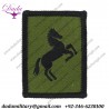 Royal Engineers 21 Regiment 7 Squadron Black Horse On Olive Woven Regimental cloth arm badge