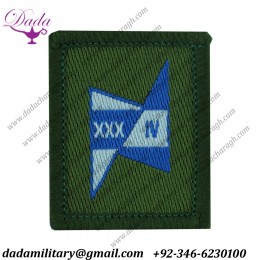 Royal Signals 34 Sig Regt Blue White Zig-Zag Introduced April 98 Woven Regimental cloth arm badge