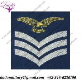Sergeant Aircrew - Eagle Slip-On Rank Badge Woven Air Force Rank Badge