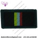 Small Arms School Corps Green Rectangle Vertical Red  Sky Blue Yellow Woven Regimental cloth arm badge