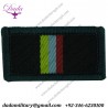 Small Arms School Corps Green Rectangle Vertical Red  Sky Blue Yellow Woven Regimental cloth arm badge