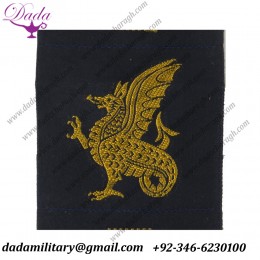 South West District Yellow On Blue Woven Formation arm badge