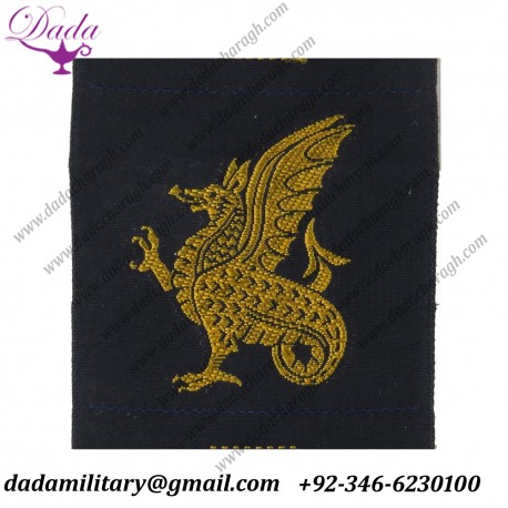 South West District Yellow On Blue Woven Formation arm badge