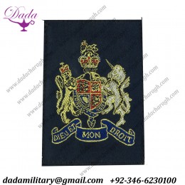 Warrant Officer Royal Air Force Slip-On Rank Badge Queen's Crown. Woven Air Force Rank Badge