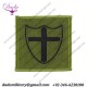 8 Force Engineer Brigade (Black Cross & Shield On Mid Green) Woven arm badge