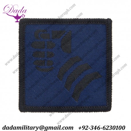 20th (UK) Armoured Brigade (Black Fist On Dark Blue) New Issue - Subdued Woven  Formation arm badge
