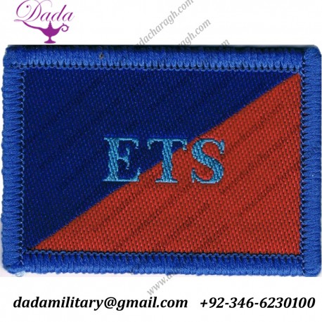 Adjutant General's Corps (Education & Training Serv) ETS On Red Blue Woven Regimental cloth arm badge