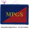 Adjutant General's Corps MPGS On Red Blue Woven Regimental cloth arm badge