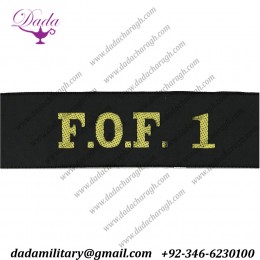 Flag Officer First Flotilla Cap-Tally Woven Naval cap badge or cap tally
