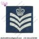 Flight Sergeant Slip-On Rank Badge Queen's Crown. Woven Air Force Rank Badge