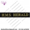 HMS Herald (Hydrographic Survey Ship) Cap-Tally Woven Naval cap badge or cap tally
