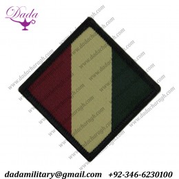 Mercian Regiment Tactical Recognition Flash Red Buff Green Woven Regimental cloth arm badge