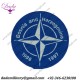 NATO - Bosnia And Herzegovina  White On Blue Circle Woven Balkan