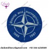 NATO - Bosnia And Herzegovina  White On Blue Circle Woven Balkan