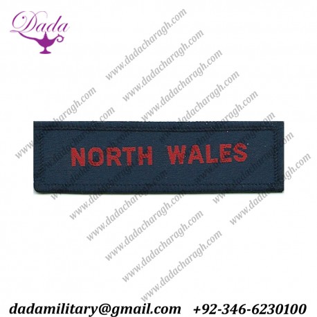 North Wales Red Cross Shoulder Title Woven