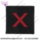 Parachute Regiment - 10th Battalion Red X On Black Woven Parachute DZ (Drop-Zone) Patch