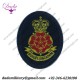 Queen's Lancashire Regiment - 2003 Pattern On Dark Blue Oval Queen's Crown. Woven Other Ranks' cap badge