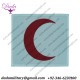 Red Crescent On White Square Medic Badge - Muslim Woven Balkan