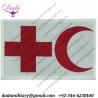 Red Cross & Red Crescent On White Rectangle Medic Badge Woven Balkan