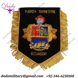 Ceremonial Gold Embroidery Bullion Banners, Pennant, Flag