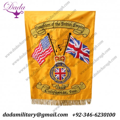Custom Hand Embroidery Flags Pennant And Banners