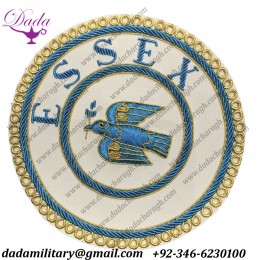 Masonic Apron Badge Essex Handmade Bullion And Wire Badge Essex Lodge