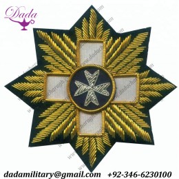 Oem Custom Bullion Handmade Embroidery Ethnic Christian Lazarus Pilgrimage Tree, Badges & Motif Hand Embroidered