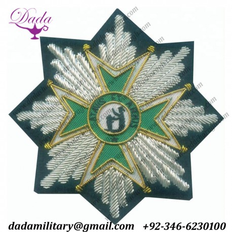 Oem Custom Bullion Handmade Embroidery Ethnic Christian Lazarus Pilgrimage Tree, Badges & Patches Hand Embroidered Custom Made