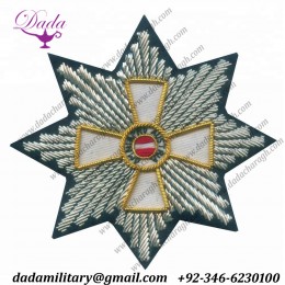 Oem Custom Bullion Handmade Embroidery Ethnic Christian Lazarus Pilgrimage Tree, Badges & Patches Hand Embroidered Customized