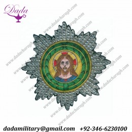 Oem Custom Bullion Handmade Embroidery Ethnic Christian Lazarus Star, Badges & Motif Hand Embroidered