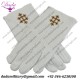 33rd Degree Patriarchal Cross Masonic Embroidered Cotton Gloves