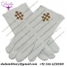 33rd Degree Patriarchal Cross Masonic Embroidered Cotton Gloves