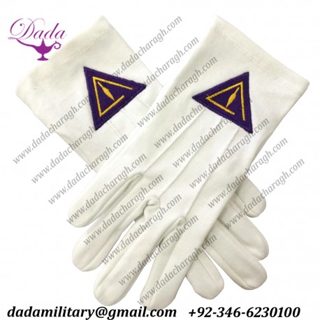 High Quality Royal & Select White Cotton Masonic Glove