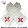 St. Thomas Of Acon Gauntlets Red Cross Soft Leather Gloves