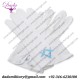 Two Pairs Of Quality Cotton White Masonic Sq & Compass Gloves