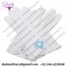 Two Pairs Of Quality Cotton White Masonic Sq & Compass Gloves