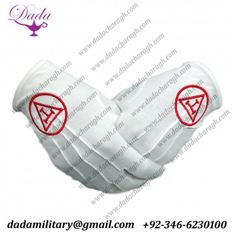 Masonic York Rite The Royal Arch Cotton Fabric Gloves Masons Regalia